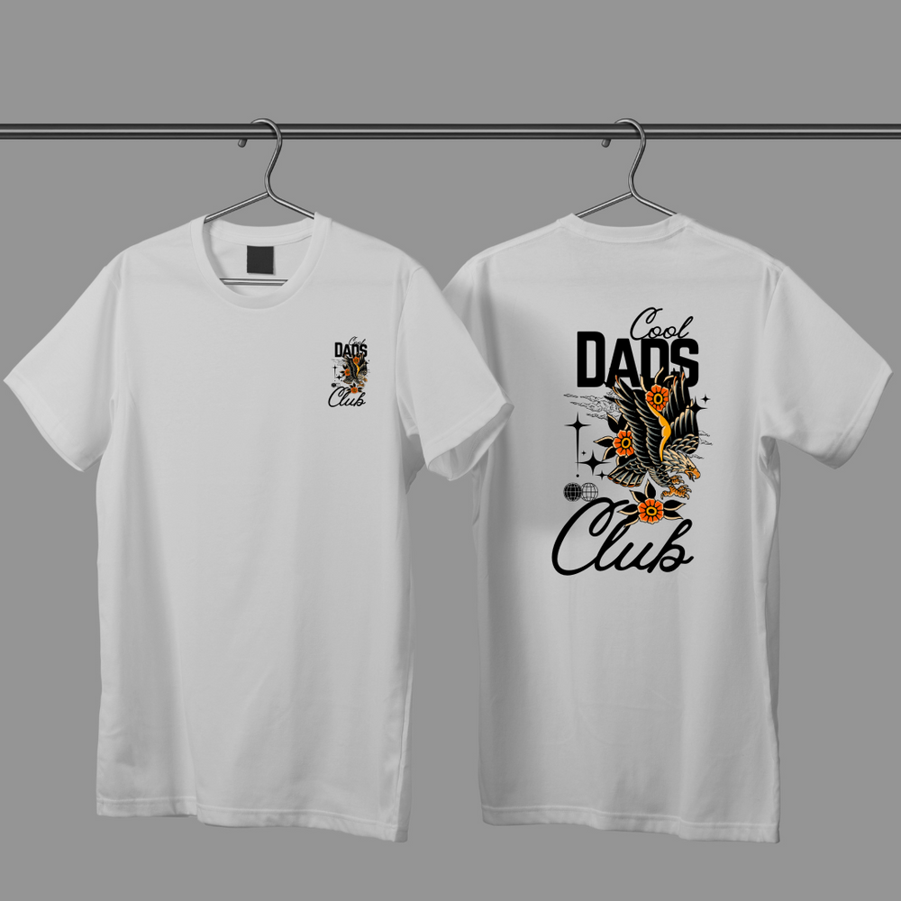 White Front & Back Cool Dads Club Tee