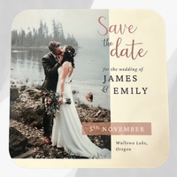 Custom Save The Date  Magnet with Your Photo – Personalized 3x3" Magnet